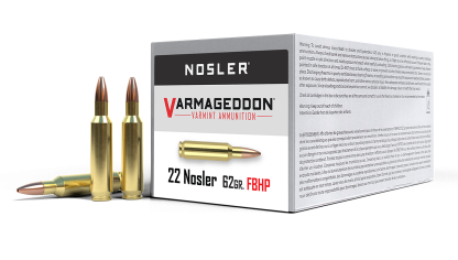 22 Nosler 62gr FBHP Varmageddon Ammunition