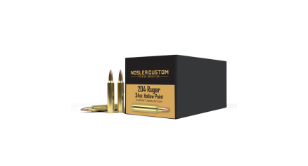 204 Ruger 34gr FBHP NoslerCustom Ammunition