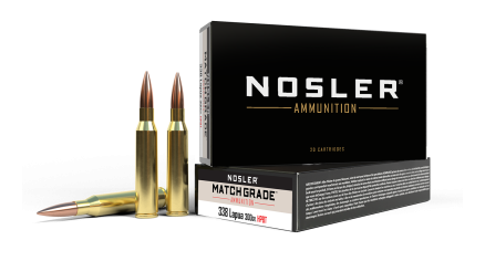 338 Lapua Magnum 300gr HPBT Custom Competition Match Grade Ammunition