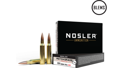 338 Lapua Magnum 300gr HPBT Custom Competition Match Grade Ammunition(20ct) (BLEM)