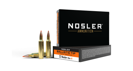 22 Nosler 55gr Ballistic Tip Varmint Ammunition