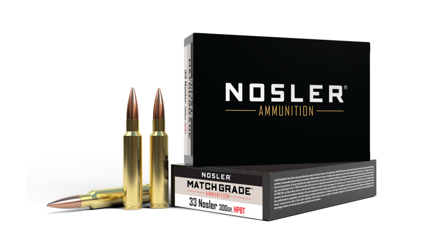 33 Nosler 300gr Custom Competition Match Grade Ammunition